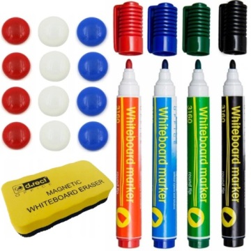 Магнитная доска для школы, 90x60, стираемая, идеальна для заметок.