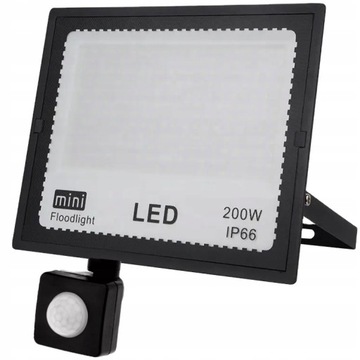 HALOGEN 200 W LED + CZUJNIK naświetlacz z czujnikiem ruchu