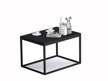 stolik kawowy ława loft blat czarny mat