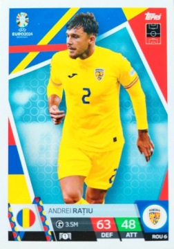 EURO 2024 TOPPS MATCH ATTAX ROU 6 ANDREI RATIU RUMUNIA