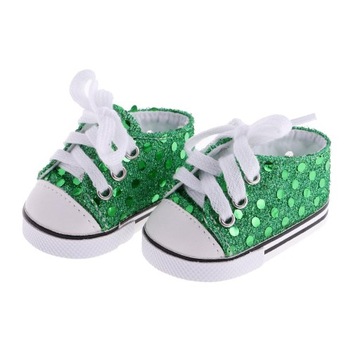 5 пар спортивной обуви на шнуровке с модными пайетками.