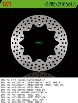 NG TARCZA HAMULCOWA PRZÓD BMW K 75C/RT/S '94-'96, PRZÓD/TYŁ K 100 '84-'93,