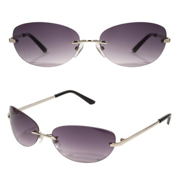 OKULARY PRZECIWSŁONECZNE DAMSKIE OWALNE MODNE STYL Y2K 90's FILTR UV400