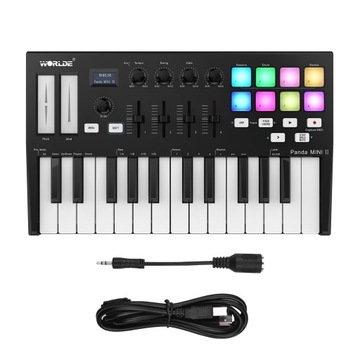Портативный USB MIDI с 25 клавишами WORLDE Panda MINI II