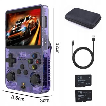 ПОРТАТИВНАЯ КОНСОЛЬ R36S ДЛЯ РЕТРО-ИГР 21000 ИГР 128G+32G 3,5'' IPS LINUX