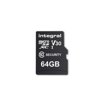 INTEGRAL Security Micro SD 4K V30 UHS-I U3 A1 64BG