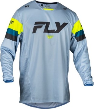 KOSZULKA BLUZA CROSS ENDURO FLY RACING KINETIC PRIX SZARY FLUO L