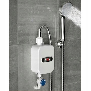 PRZEPŁYWOWY PODGRZEWACZ WODY PRYSZNIC 3500 W LCD