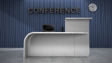 Nowoczesna Lada recepcyjna R44 250x150cm LED