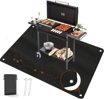 MATA DO GRILA PODKŁADKA DO GRILLOWANIA SOLIDNA DUŻA 150 x 120 CM