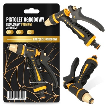 PISTOLET ZRASZACZ OGRODOWY REGULOWANY MOSIĄDZ WĘŻA ZRASZACZ ANTYKOROZYJNY
