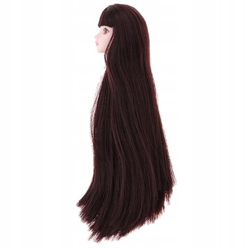 Rzeźba głowy z brązową peruką dla 1/6