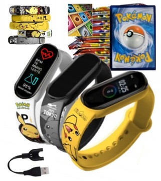 POKEMON SMARTBAND zegarek FitPRO opaska do MiBand + KARTY POKEMON ZESTAW