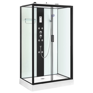 KABINA PRYSZNICOWA Z HYDROMASAŻEM PROSTOKĄTNA ZABUDOWANA 120X90X215CM MAZUR