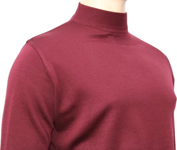 SWETER MĘSKI PÓŁGOLF Kolor Bordo Roz 4XL