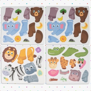 МАГНИТНЫЙ ПАЗЛ МАГНИТНЫЕ БЛОКИ ПАЗЛ ЖИВОТНЫЕ МОНТЕССОРИ