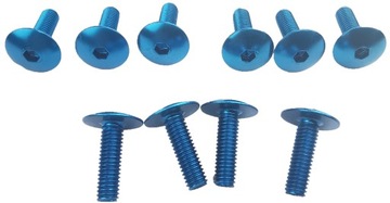 ŚRUBA OWIEWKA / SZYBA niebieska 10 SZT