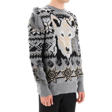 ETRO sweter srebrny rozmiar S