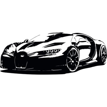 Naklejka dekoracyjna na ścianę SAMOCHÓD SPORTOWY SPORTS CAR 79x200