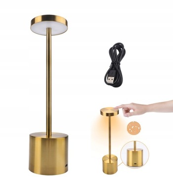 LAMPKA BIURKOWA ŚCIEMNIALNASTOŁOWA ,ZŁOTY,1800 MAH