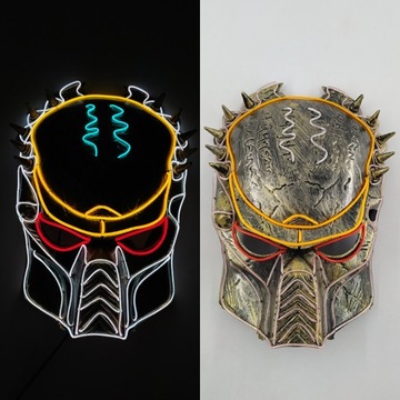 MASKA LED ŚWIECĄCA KOT COSPLAY HALLOWEEN KARNAWAŁ