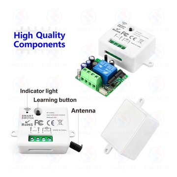 Реле управления RF AC 110V 220V 10A беспроводное для светов