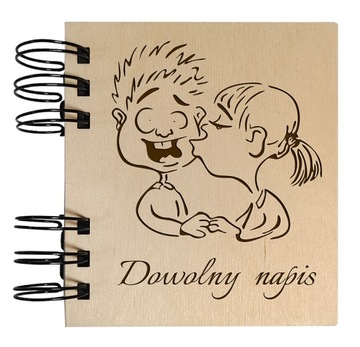 Album drewniany MINI z napisem i grafiką