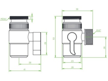 BIDETTA SŁUCHAWKA WĄŻ + AREATOR Z ZAWOREM 1/2