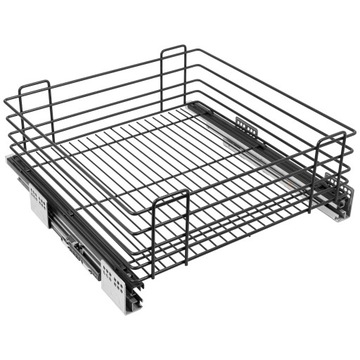 Szuflada kuchenna wysuwana CARGO kosz 50 cm cichy domyk pełny wysuw grafit