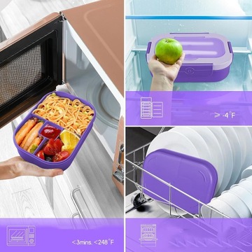 ЛАНЧБОК С ОТДЕЛЕНИЯМИ ДЛЯ ВЗРОСЛЫХ И ДЕТЕЙ ДЛЯ СВЧ-ПЕЧИ