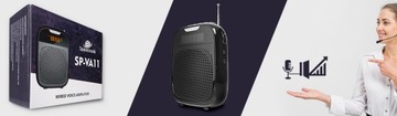 Проводной микрофонный усилитель голоса SP-VA11 +FM-гид, преподаватель