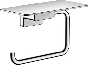 ДЕРЖАТЕЛЬ ДЛЯ ТУАЛЕТНОЙ БУМАГИ HANSGROHE CHROME С ПОЛКОЙ