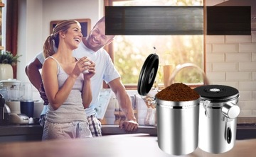 КОНТЕЙНЕР ДЛЯ КОФЕ ИЗ НЕРЖАВЕЮЩЕЙ СТАЛИ 304 ЕМКОСТЬЮ 1,5 Л.