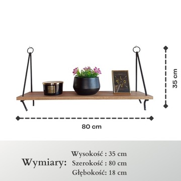 Полки подвесные на веревках LOFT RUSTIC INDUSTRIAL