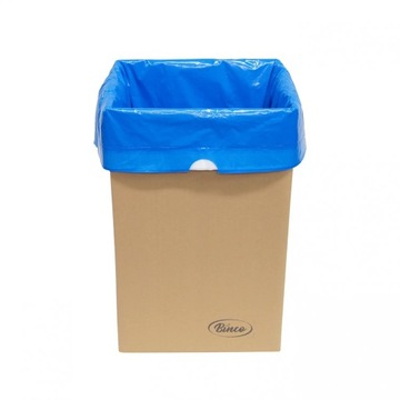 Ekologiczny kosz z kartonu na śmieci 20l + worki w systemie worek w worku
