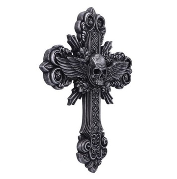 Crucifix Cross Skull OZDOBA ŚCIENNA - ORYGINAŁ