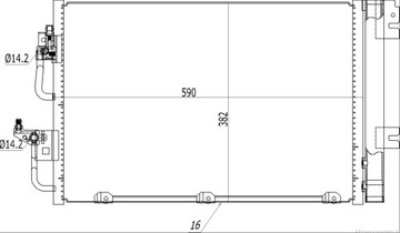 CHLADIČ KLIMATIZACE OPEL ASTRA H 1.4 1.6 1.8