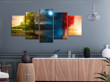 КАРТИНА ПРИРОДА ВРЕМЕНА ГОДА 200х100см c-C-0419-b-m