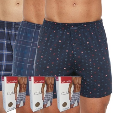 CORNETTE bokserki COMFORT luźne szorty 3 pak 3 szt