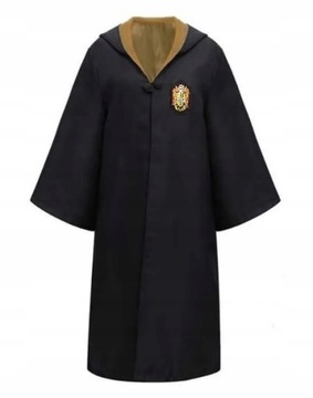 STRÓJ PRZEBRANIE HARRY POTTER HUFFLEPUFF PELERYNA CZARODZIEJA r. XL