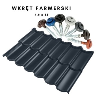 Модульная металлочерепица 0,8 м2 ЛИСТ антрацит ПС