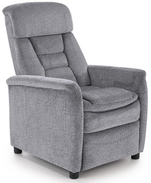 SZARY FOTEL ROZKŁADANY wypoczynkowy Jordan Halmar