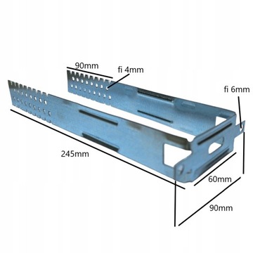 РУЧКА-ВЕШАЛКА ПЛОСКИЙ СОЕДИНИТЕЛЬ ES 60/250 50 шт. ДЛЯ CD60 ПРОФИЛЬНЫЙ ЛИСТ ЛИСТ 1,0 мм