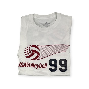 Мужская белая футболка ADIDAS USA VOLLEYBALL 99 M
