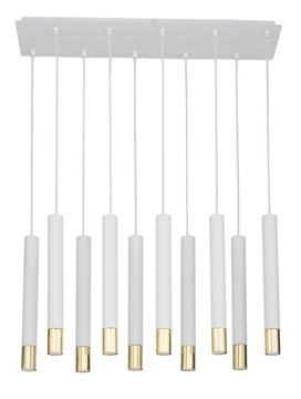 SIGMA Nowoczesna lampa LED SOPEL GRAND 10 biały/złoty lampa wisząca LED