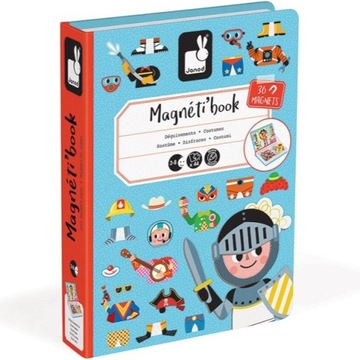 JANOD Magnetyczna Układanka Kostiumy Chłopiec Ubrania Magnetibook Janod 3+