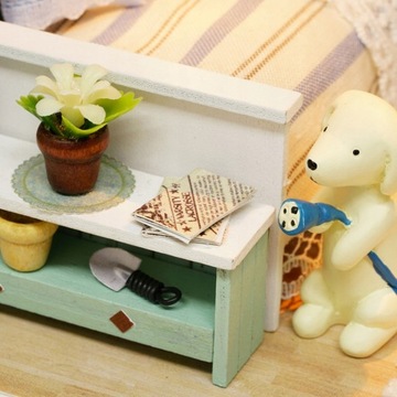 MINIATUROWY DOMEK DLA LALEK ZESTAW DO POKÓJ DIY