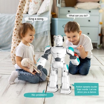 БОЛЬШОЙ ИНТЕРАКТИВНЫЙ РОБОТ С ДИСТАНЦИОННО ПРОГРАММИРУЕМЫМ ЖЕСТАМИ И ГОЛОСОВЫМ УПРАВЛЕНИЕМ СВЕТОДИОДОМ