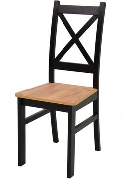 MASYWNY Rozkładany stół 80x120/160 i 6 krzeseł