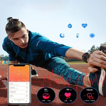 Smartwatch Zegarek SPORTOWY BLUETOOTH ROZMOWY AMOLED 2PASKI LIGE SMARTWATCH